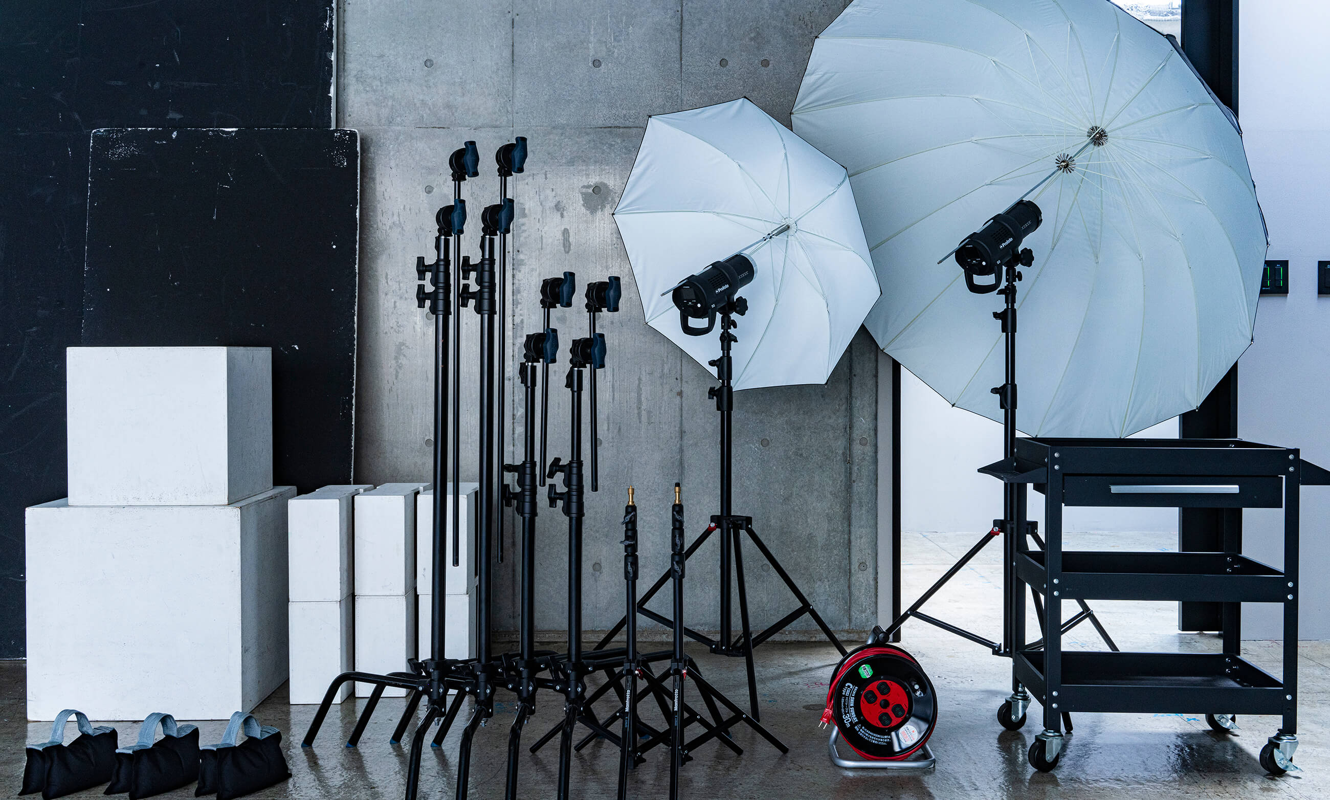 豊富な常設機材とレンタル機材